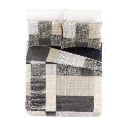 Tate Quilt & Sham Set Black/Gray/Cream - Ayesha Curry