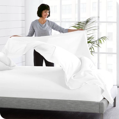 Hydro-Brushed Microfiber Flat Top Sheet By Bare Home - Image 3